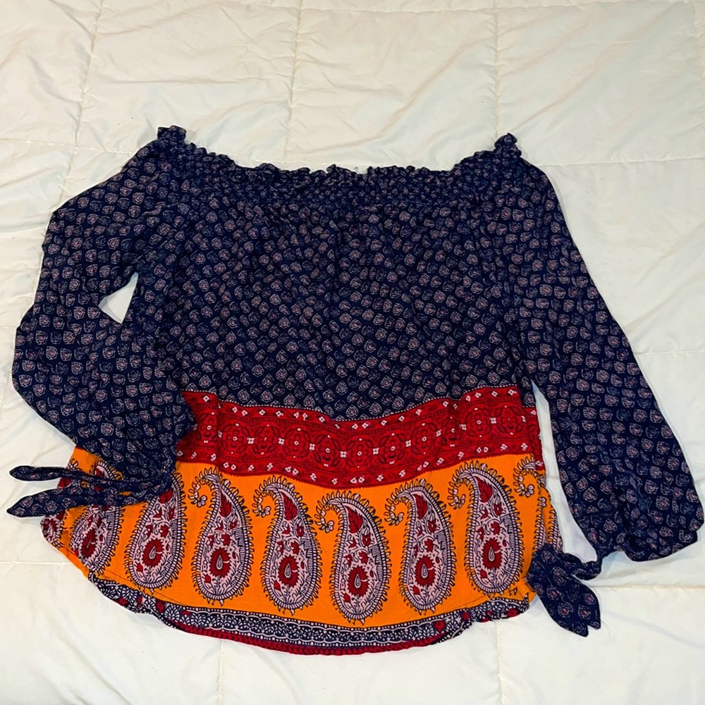 beachlunchlounge off the shoulder top size large